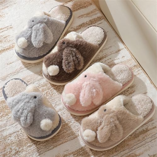 Bunny Slippers - Warm Cotton Cartoon Animal Plush Slippers for Men & Women - Non Slip4