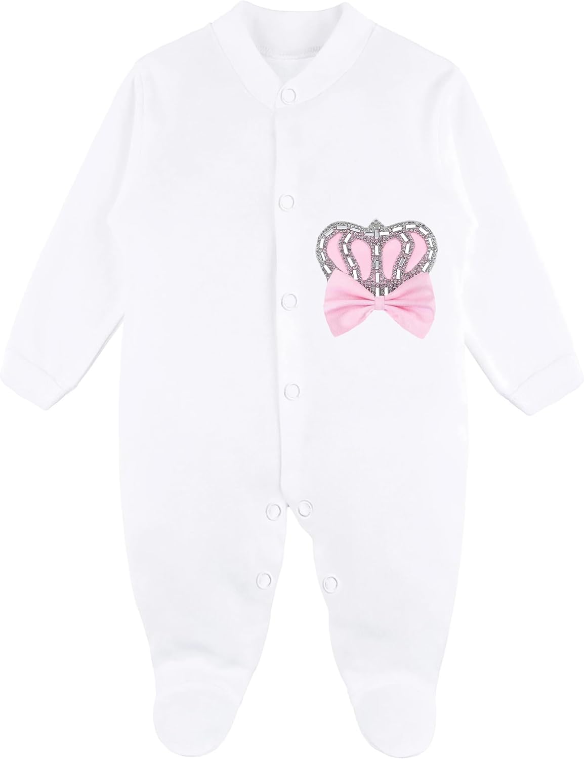 Lilax Baby Girl Newborn Jewels Crown Pink Take Me Home Layette 5 Piece Deluxe Gift Set - Image 2