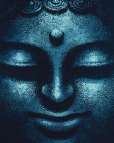 Blue Kleine laminadas – Póster de Buda tamaño 40 x 50 cm (aprox.)