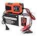 Foxsur Automatic Car Battery Charger 6V/12V 2Amp with LCD Display Intelligent Battery Charger/Maintainer for Car Lawn Mower Motorcycle SUV ATV Marine Sealed Lead Acid Battery AGM etc.., Red