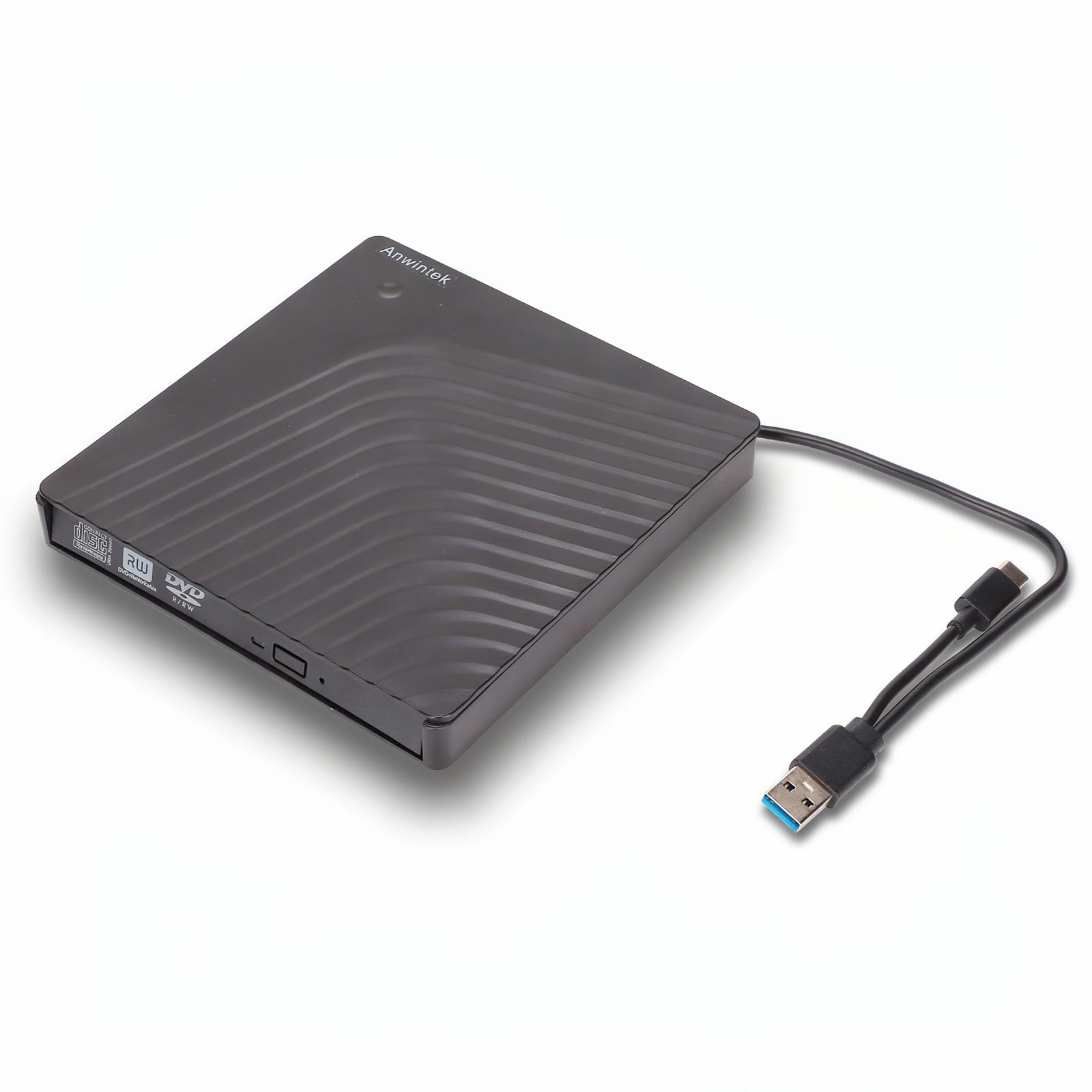 Zewnętrzny Napęd DVD USB 3.0, Przenośny Odtwarzacz DVD 5Gbps do Laptopa, Pudełko na Napęd CD do Napędu SATA DVD RW 12.7mm 9.5mm