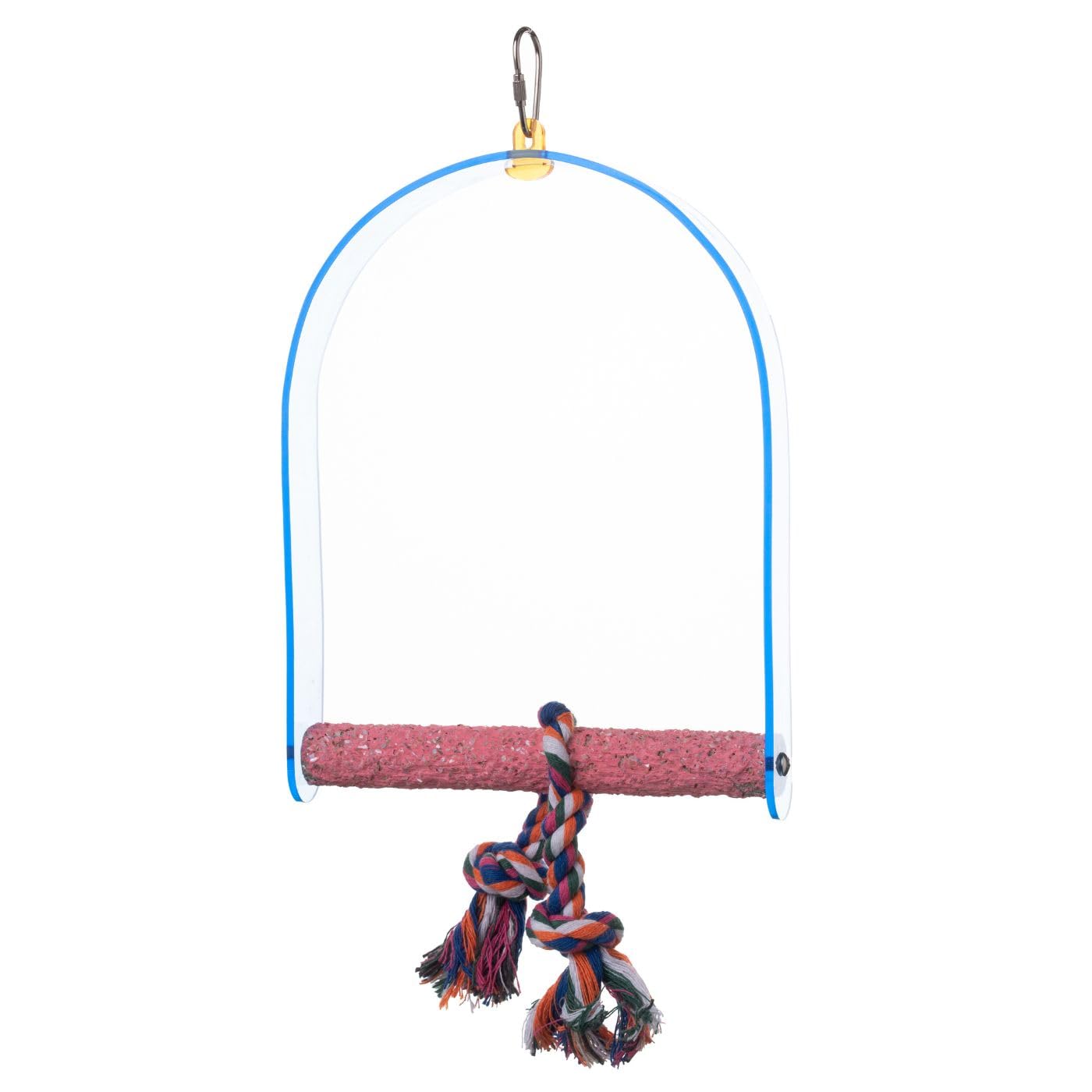 Parrot Essentials Balançoire d'arc de Coupe d'Ongle Poncé pour Perroquets Perchoir Taille Grande