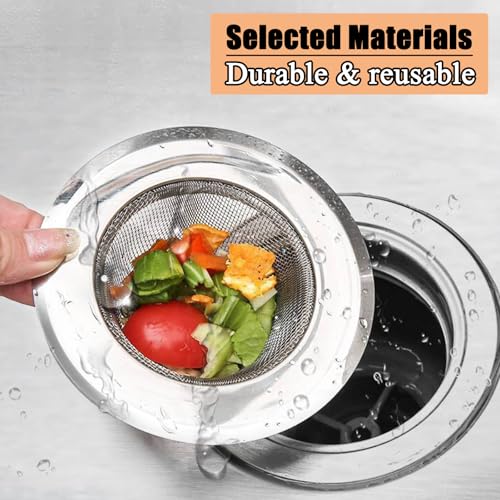 Set de 3 coladores para fregadero de cocina acero inoxidable miniatura 5