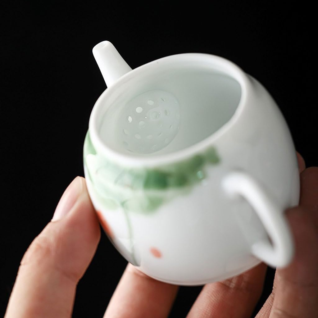 Czajniczek Kreatywny, ręcznie malowany czajniczek Lotus Mały czajniczek Ceramiczny zaparzacz do herbaty Domowy zestaw do herbaty Pojedynczy dzbanek Czarna herbata Kung Fu czajniczek Czajniczek