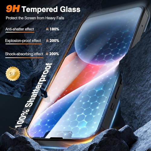 Image of OHAYO Tempered Glass Screen Protector Compatible with iPhone 14 (6.1 inch) - 9H Hardness, Bubble-Free Installation, HD Clear, Anti-Scratch, Case Friendly, Oleophobic Coating