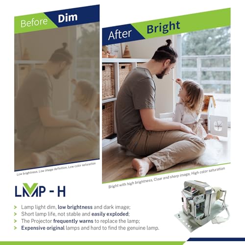 Lámpara para proyector compatible con Vivitek y BENQ miniatura 2