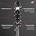 A-Premium Front Pair (2) Complete Strut & Coil Spring Assembly Compatible with Nissan Versa 2012-2019, Versa Note 2014-2019, Driver and Passenger Side