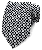 Men's Women Black Grey Designer Jacquard Silk Tie Fashion Business Designer Self Neckties