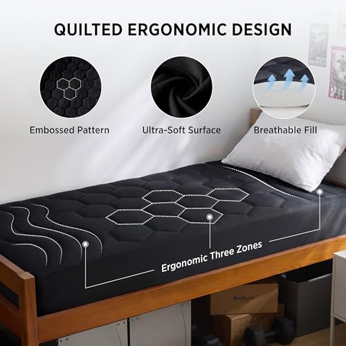 Image of Bedsure Twin XL Mattress Pad, Mattress Topper with 8-21 Inches Deep Pocket