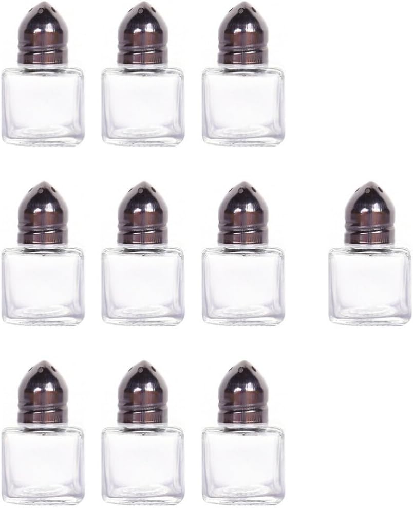 Hemoton 10pcs Mini Condiment Containers Transparent Spice Storage Jars for Salt Pepper and Bbq Seasonings Seasoning Bottles for Organized Kitchen and Outdoor Use