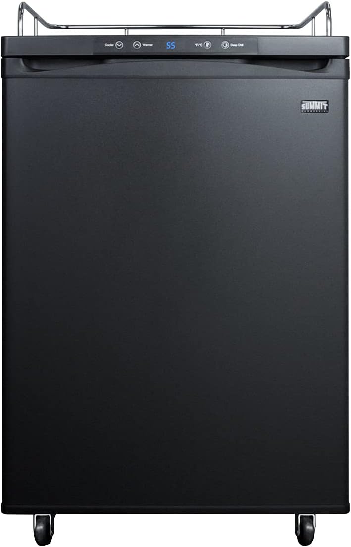 Summit Appliance SBC635MBI7NK Built-in Commercially Listed Beer Dispenser with Automatic Defrost, Digital Thermostat, Deep Chill Function, Drip Tray, Casters and Black Exterior Finish