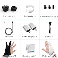 Vista 3 de UGEE Gráficos de tableta de dibujo, M708 V2 actualización de PC, computadora y dispositivo Android, gráfico ultra delgado y grande de 10 x 6