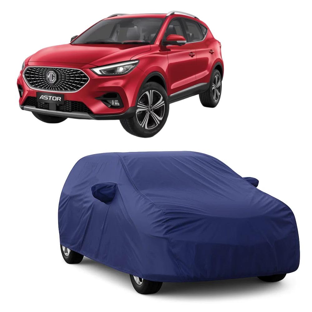Autohutch Waterproof Car Cover for MG Astor | Dust Proof, UV Protection, Scratch Proof Fabric | Both Side Mirror Pockets | Triple Stitching | Comes with Elastic Grip (Navy Blue)-image-45