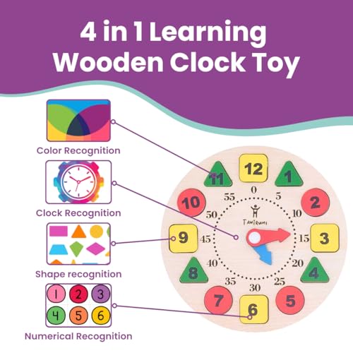 Image of Learning Clock with Time Flash Cards | MDF