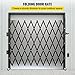VEVOR Single Folding Security Gate, 7 ft H x 7 ft W Folding Door Gate, Steel Accordion Security Gate, Flexible Expanding Security Gate, 360° Rolling Barricade Gate, Scissor Gate/Door with Padlock