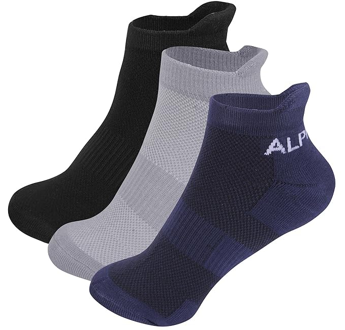 ALPHA Unisex Terry Cotton Ankle Socks for Men & Women | Daily & Office wear | Casual & Sports socks | Free Size socks | Multicolour | Pack of 3 Pairs
