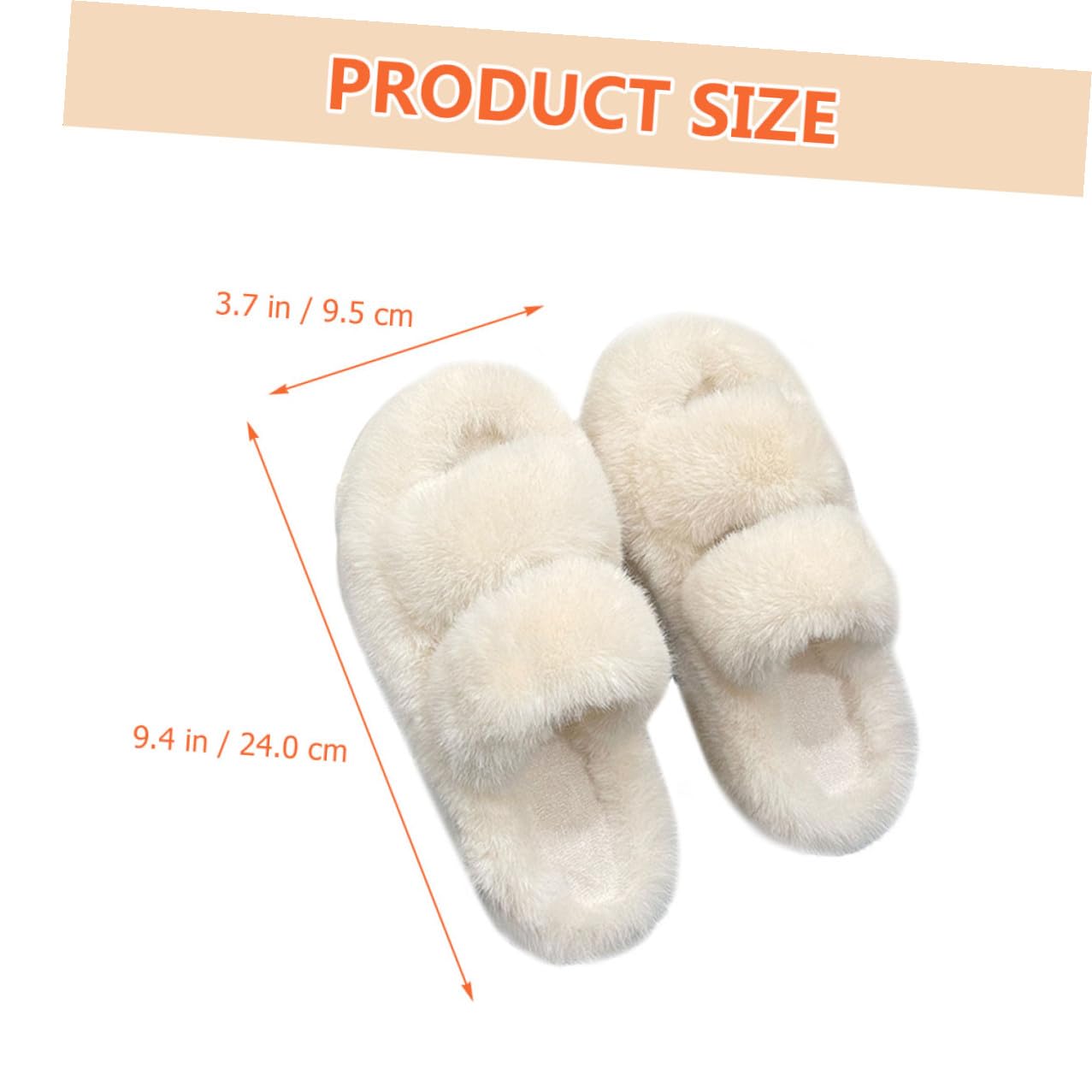 Pantofole da Casa da Donna Soffici in Peluche, Suola in Gomma | 1 Paio, Bianco, per Interni e Casa, Stile Curato, Adatte ad Autunno e Inverno