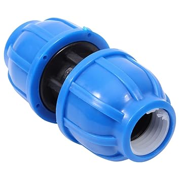 Ubersweet Straight Fitting, 20mm To 20mm PE Plastic Pipe Adapter Reliable for Water Pipe Connection