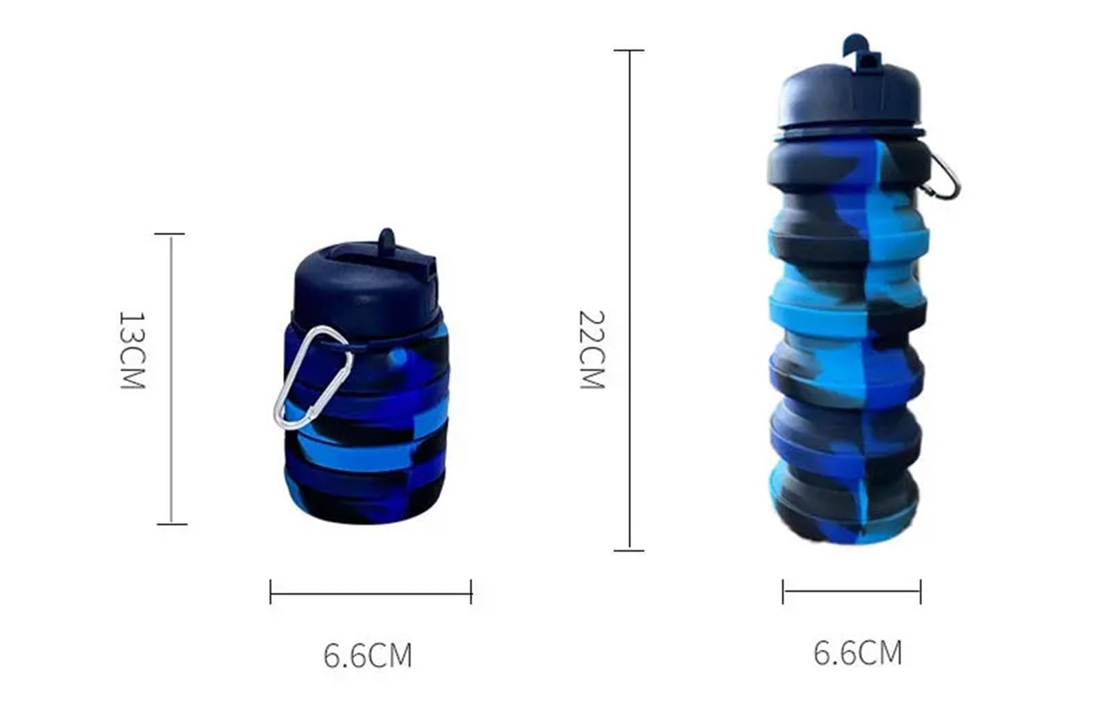 Gobelet pliable Gobelet en silicone Tasse d'eau pliante en Silicone, bouilloire Portable et créative for le cyclisme, sport l'extérieur(Green)