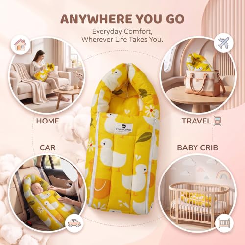 Image of StarAndDaisy 3 in 1 Baby Sleeping Bag for New Born, Baby Bedding Set, Washable & Foldable Cotton Design Godari, Toddlers Bed, Baby Bedding, Baby Mattress, Cradle Bed.