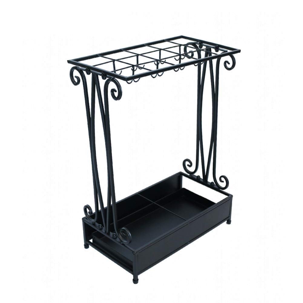 Support de parapluie de grande capacité amovible avec bac de vidange intégré