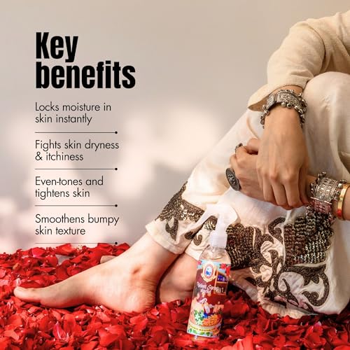Image of Hibiscus Monkey Velvet Spray Sharbat In-Shower Body Moisturizer | Soothe Dry Itchy Skin, Enhance Natural Glow, Even Tone Skin | Natural, Chemical Free | Lightweight | Dermatologist Tested | 250ml