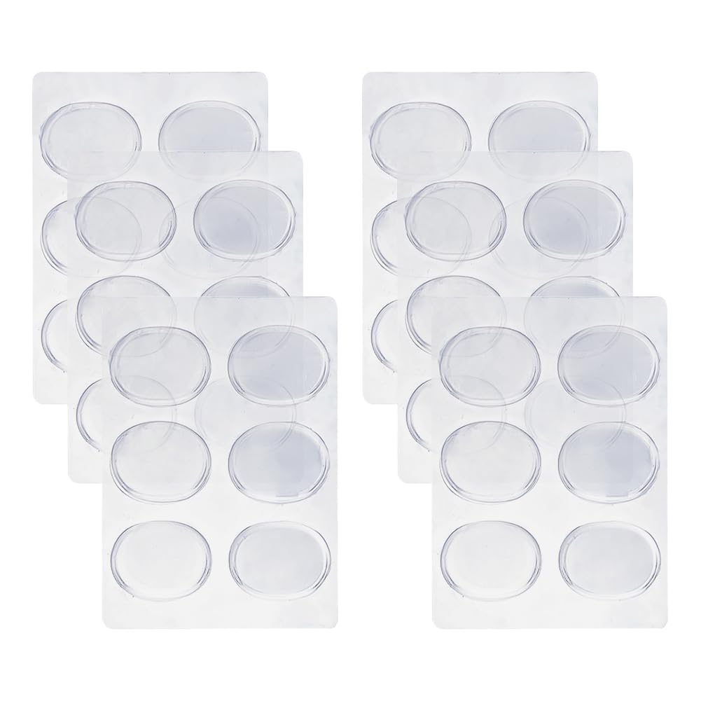 HugeDE 36 Pcs Silicone Gel Blister Shoe Pads Silicone Gel Spot Pad Heel Gel Stickers Shoe Insert Sticky Pads Heel Cushion Inserts for Loose Shoe