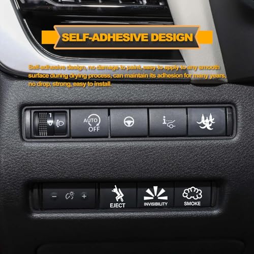 Image of 2 Packs Stickers for Car or Truck Unused Buttons, Car Decal Switch Labels Sticker, Control Dash Button Stickers, Interior Dash Rocker Console Switch Decals (Vrasly-31)