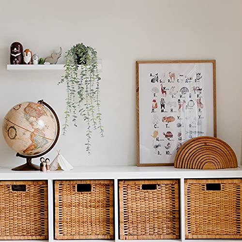 Lorydeco Artificial Hanging Potted Eucalyptus Vine Set Of 2, Fake Plants With Pot, Medium Faux Planters Greenery For Wall Home Room Indoor Outdoor Decor #TOP5