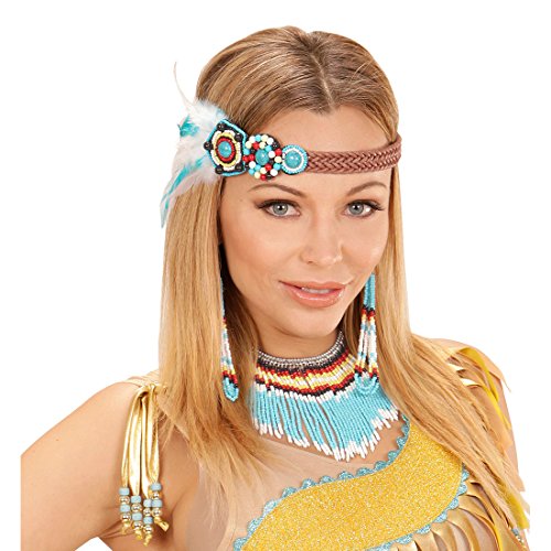 NET TOYS Conjunto de India | con Banda de Pelo, Collar y...