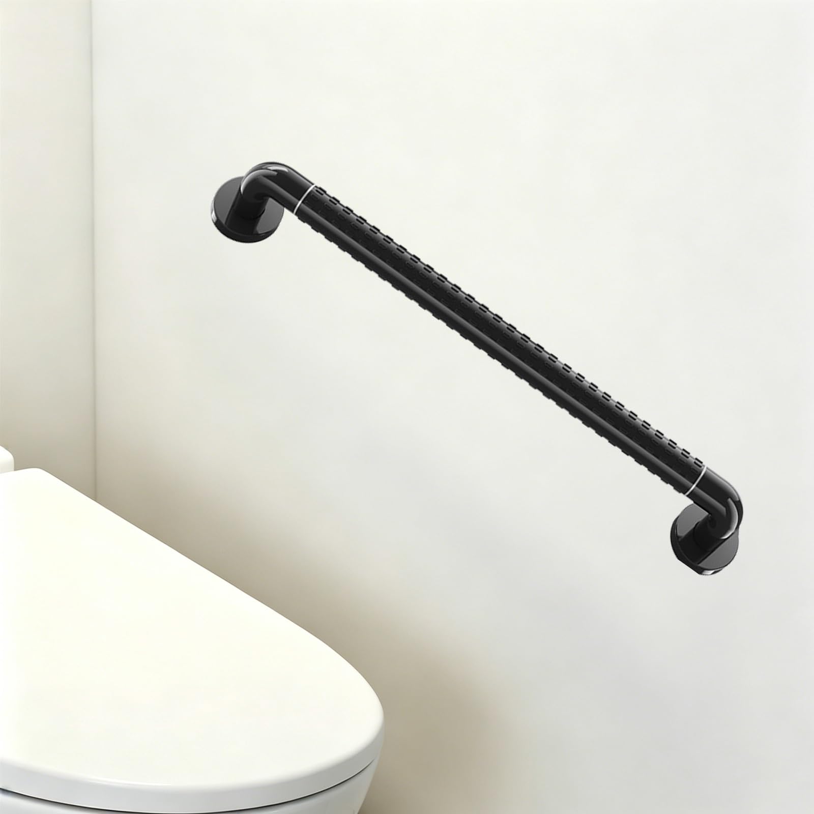 Lmvyuvlf Black 80Cm Handrail For Indoor Stairs,White Bathroom Safety Grab Bar Fors Elderly & Disabled –Anti-Slip Textured Handle, Wall-Mounted(,70Cm/2.30Ft)