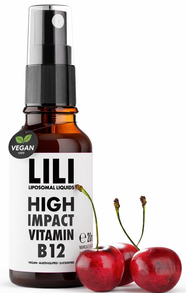 High Impact Vitamin B12 Spray I Liposomales Liquid | 500 µg pro Sprühstoß I Bioaktive Formen Methylcobalamin + Adenosylcobalamin I 160 Stück I vegan, alkoholfrei & zuckerfrei