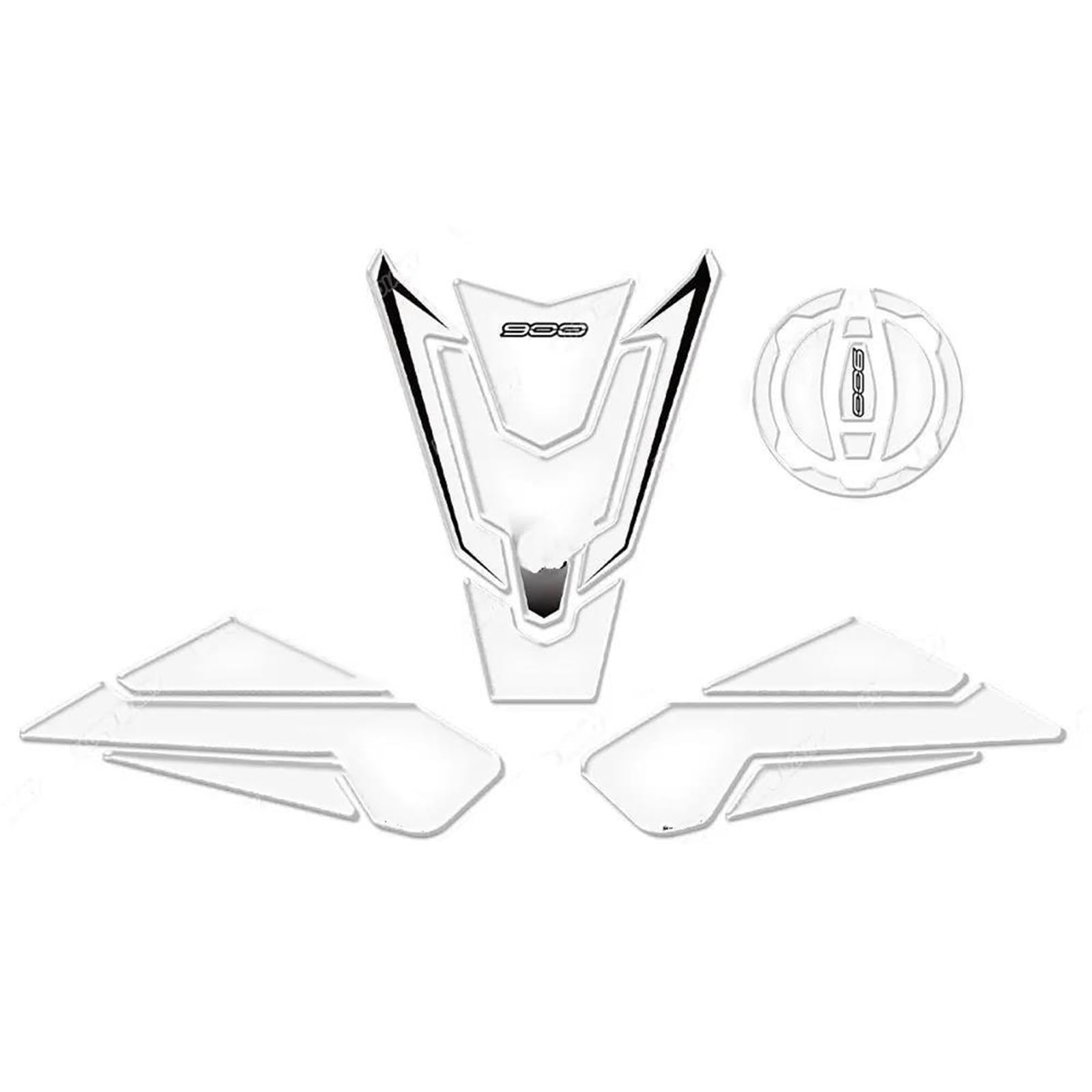 Ysdsls Color3 Motorcycle Fuel Tank Pad Stickers Transparent Protection Decals For Kawasaki For Z900 For Z 900 2017-2025(Color3)
