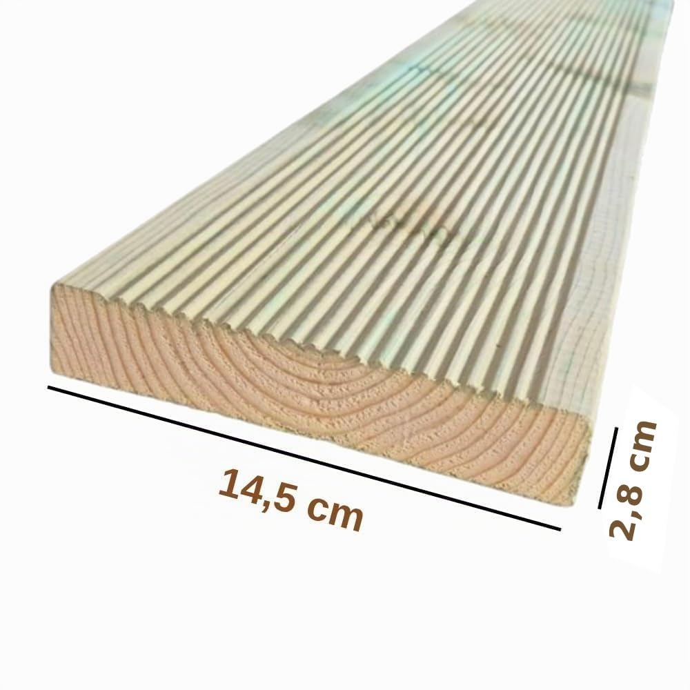 Sunwood Plataforma suelo madera exterior impregnado 200 cm – 20,30 m²
