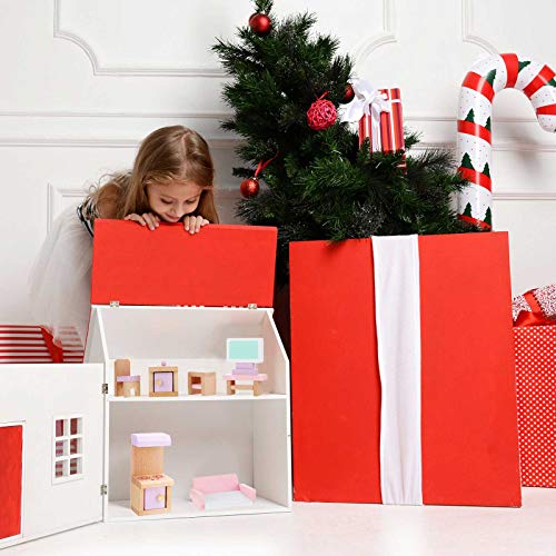 image for Sumind Wooden Dollhouse Furniture Doll House Furnishings with 8 Pieces