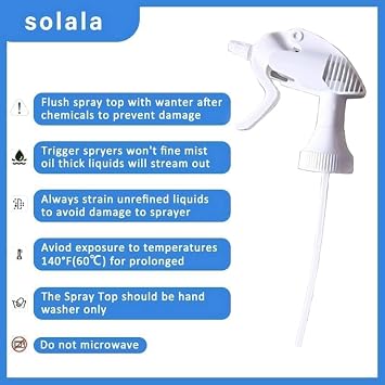 4-Pack Spray Bottle Nozzle compatible with Zep, Heavy-Duty Trigger Sprayer for 32oz Bottles, High-Output Adjustable Nozzle for Home & Industrial Use (45mm) (Neck Size - 45/400)