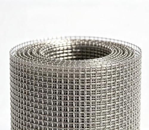 Image of 24 Mesh 304 Stainless Steel Mesh Roll, 0.19mm Fine Wire Screen 30x120cm, Rustproof Hardware Cloth for Home Vent, Window Screen, Garden Pest Control, HVAC Filter & DIY Projects