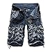 Produktbild Oinrenstkp Männer Camouflage Shorts Armee Cargo Shorts Workout Shorts Lose Hosen Blue 40