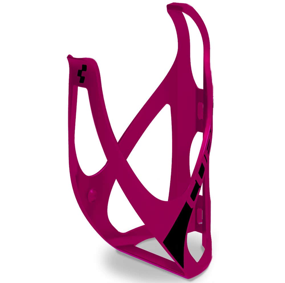 Cube Bottle Cage HPP - Matt Berry/Black/Bicycle Cycling Cycle Biking Bike Riding Ride Mountain MTB Road Universal Bottle Bidon Vessel Flask Holder Mount Lightweight Plastic Accessories Part