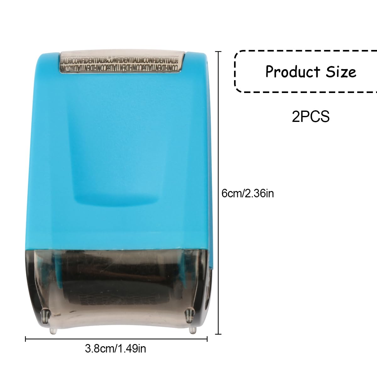 Luckious 2 Pieces Identity Theft Prevention Stamp - Safeguard Your Privacy with Wide Rolling Security Stamps (Blue & Red)! - Image 2