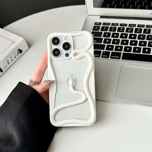 いphone15 ケース おしゃれ 蛇 アイフォン 耐衝撃ケース15 ファッション 中空 スリム 耐衝撃 保護 あいふおん15ケース 排熱 放熱 軽量 iphone15カバー オシャレ メッキ加工 TPU(iPhone 15 白)