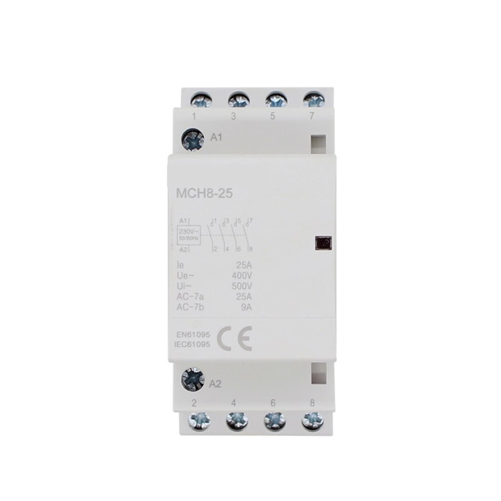 IVEKYKIBC MCH8-25 4P 25A 220V/230V 50/60HZ Din Rail Household Ac Modular Contactor 1Pcs(4NO)