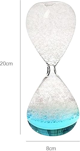 Miniatura 2 de KLKCMS Dream Bubble - Reloj de arena de cristal líquido para mesa de hogar, color azul