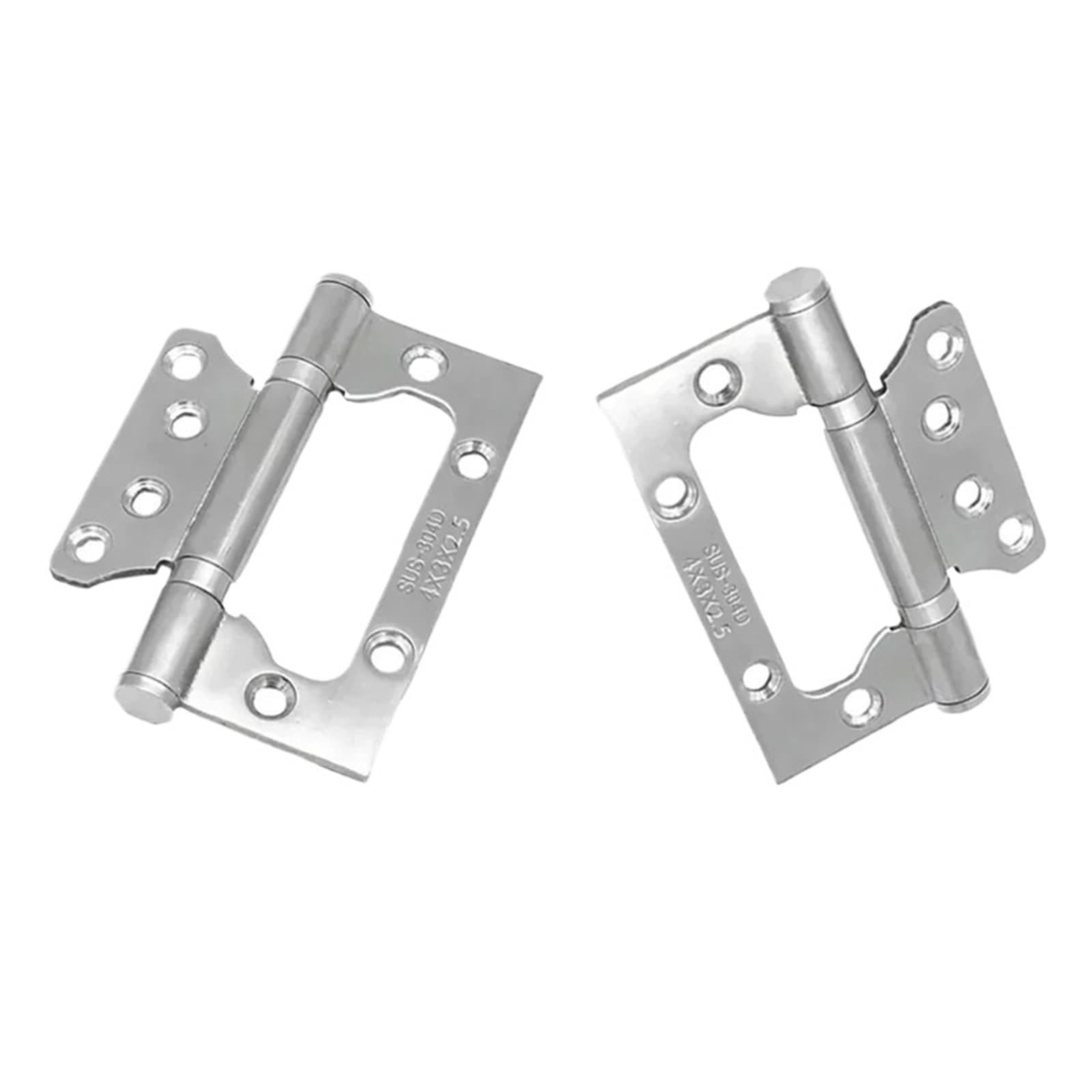 2PCS Stainless Steel Door Hinges 4 Inch Thickened Hinge for Wooden Doors