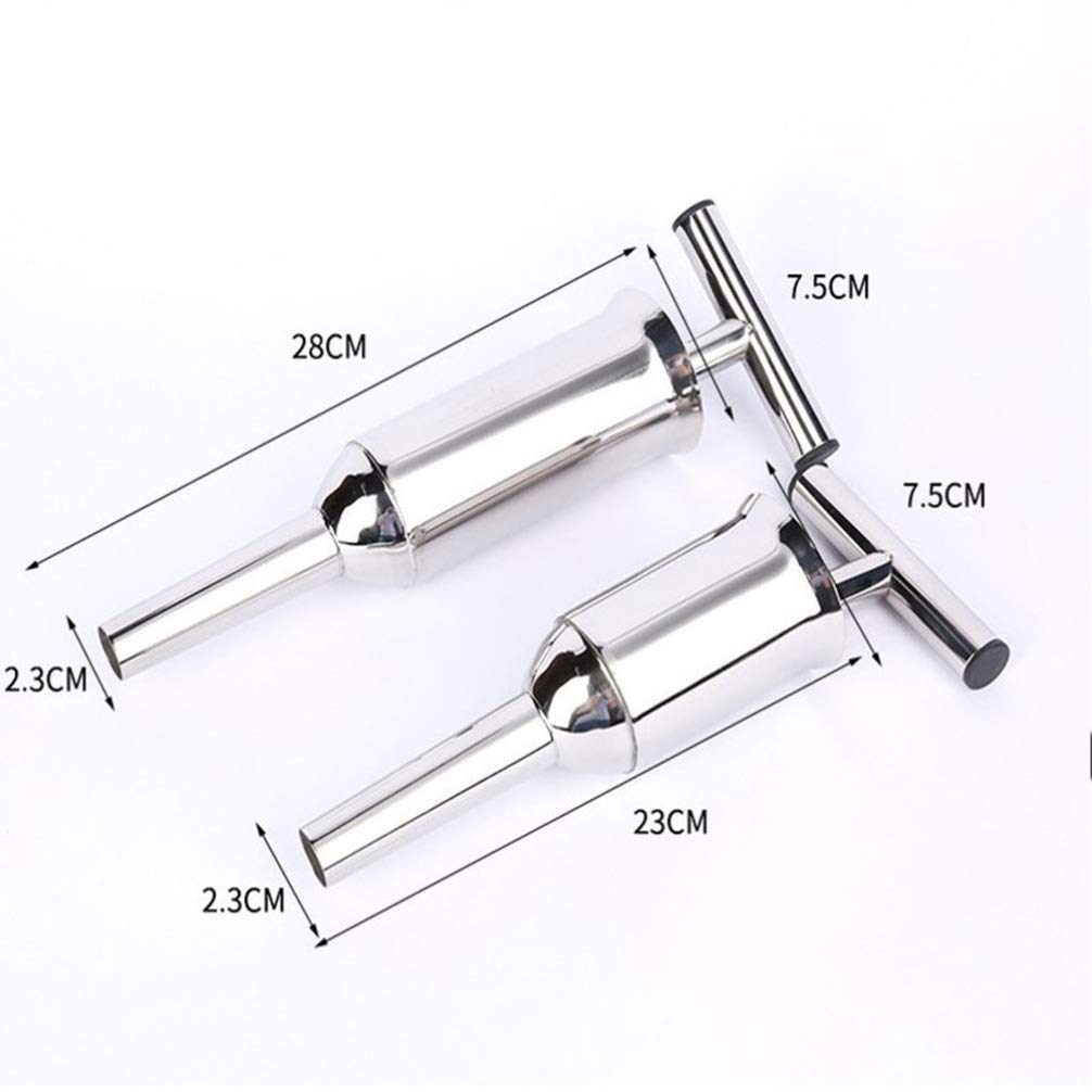 Stainless Steel Sausage Stuffer Tubes Filler Meat Filling Funnel Stuffer Tubes Sausage Filling Tools 23cm