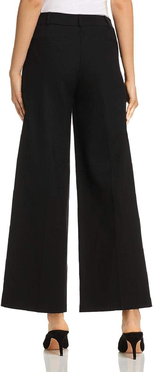 Eileen Fisher Womens Pleated Casual Wide Leg Pants, Black, 4