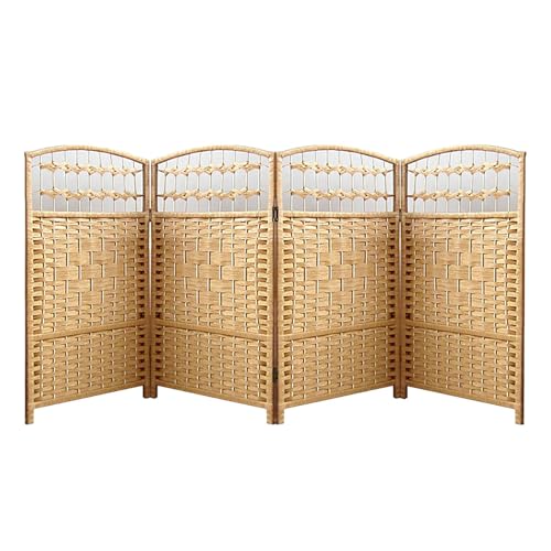 4 Paneele Faltbarer Raumteiler Rattan Sichtschutz 80.0 cm Hohe...
