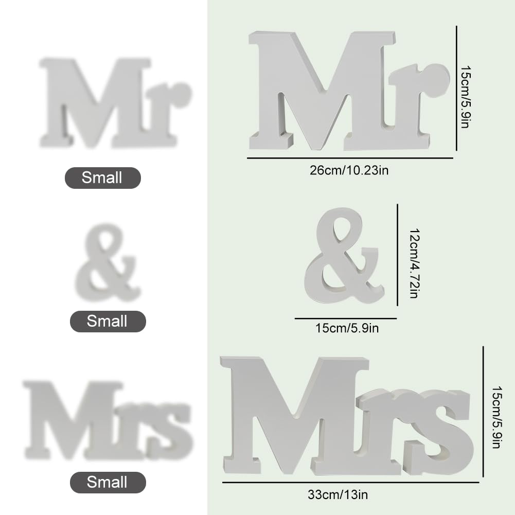 Large Mr and Mrs Wedding Table Decoration, Wooden Letter Reception Sign, Rustic Anniversary Decor, Sweet Table Gift - Image 4