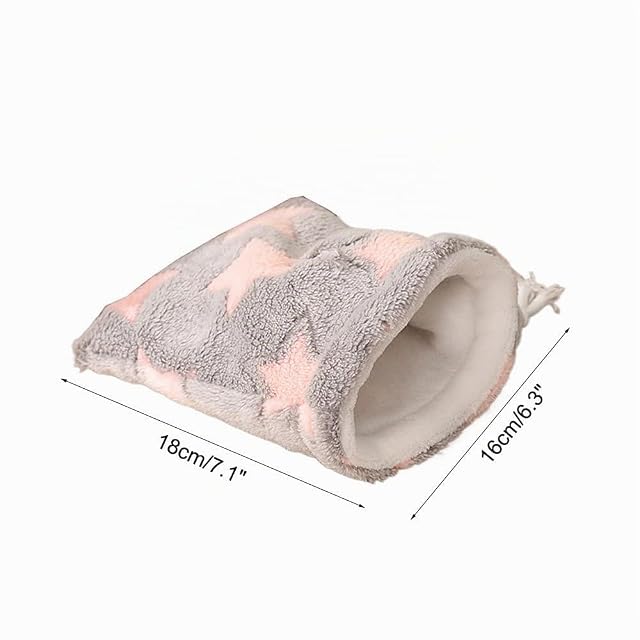 Foto 4 de 7 de DONGKER Saco de dormir para hámster, cama de conejillo de indias, cálido y suave, escondite para hámster, rata