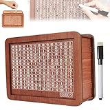 10000 Savings Challenge Box, Wooden Money Box for Cash 10,000, Wooden Money Saving Box with Counting Target, Wooden Piggy Bank Coin Bank for Savings Goal